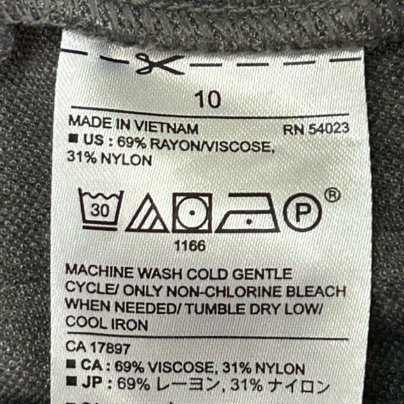 Banana Republic Heather Gray Ankle Length Trousers Sz 10 - Picture 8 of 9